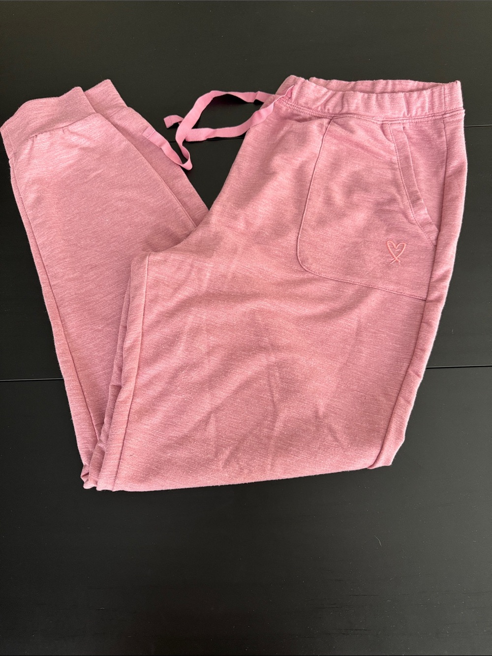Victoria's Secret Girls' Dusty Pink Jogger Sweatpants with Heart Detail